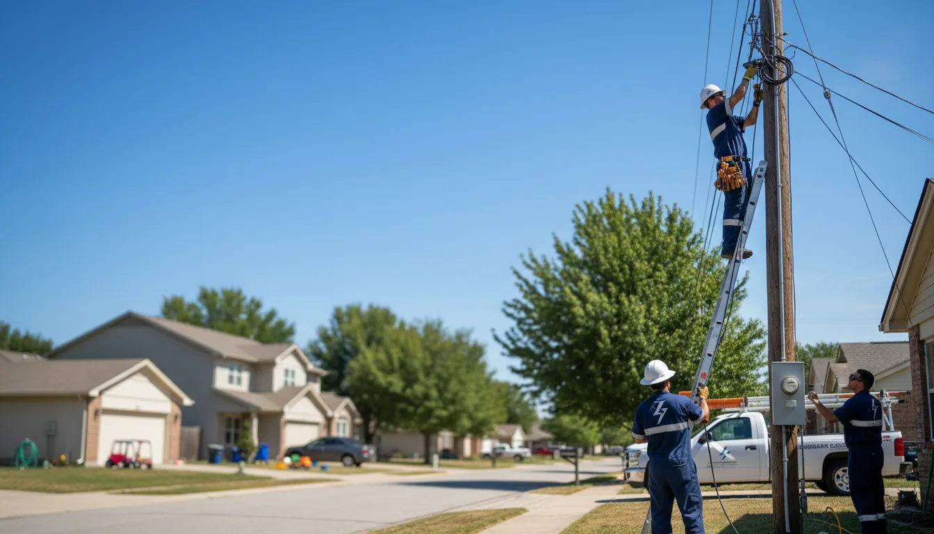 Residential electrician providing installation services in Crescent, OK